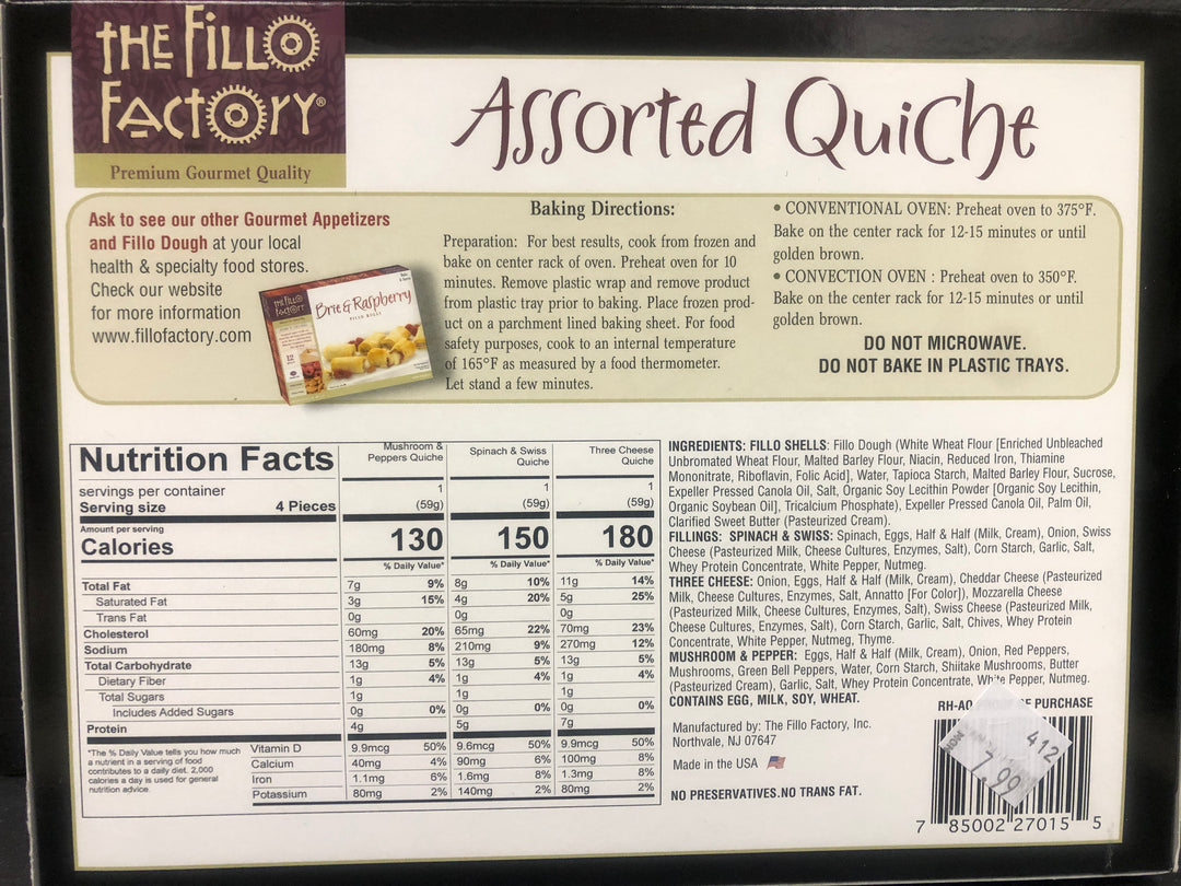 Fillo Factory Frozen Appetizers (Assorted)