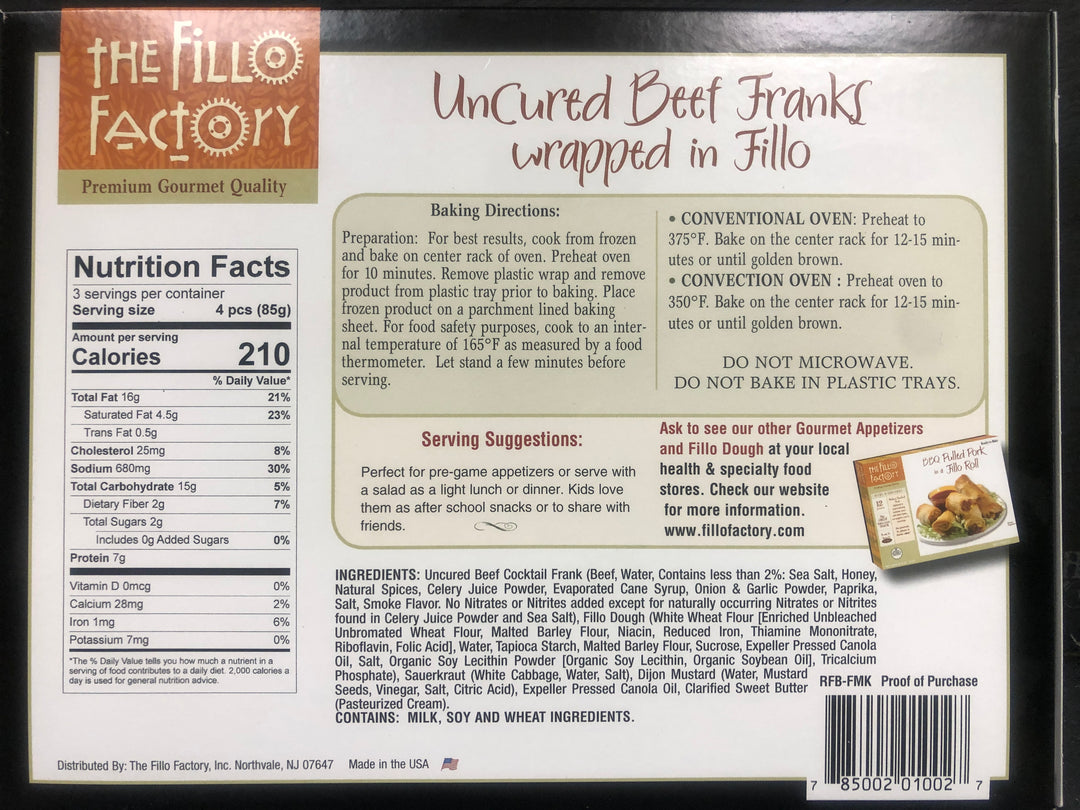 Fillo Factory Frozen Appetizers (Assorted)