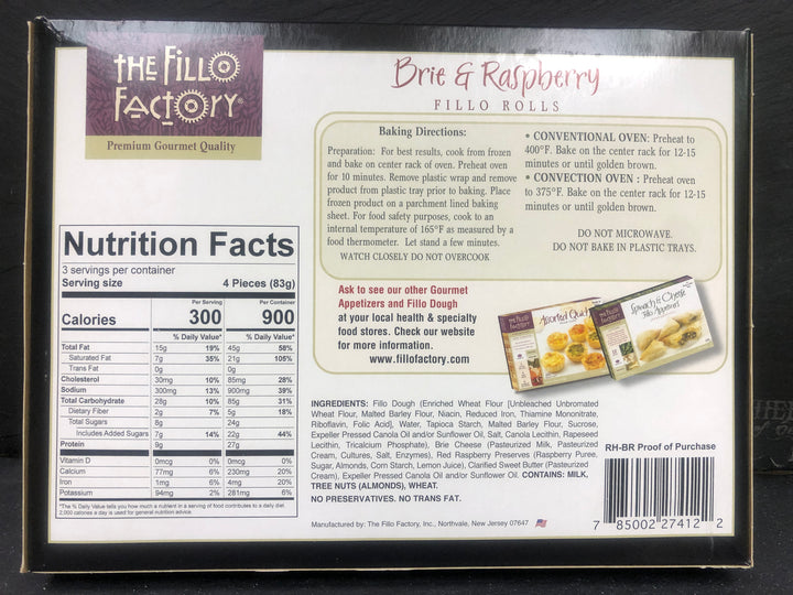 Fillo Factory Frozen Appetizers (Assorted)
